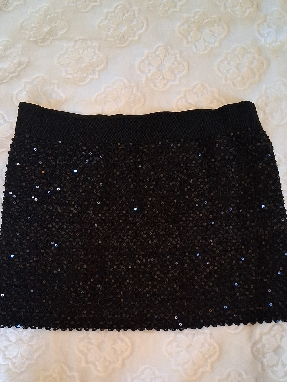 Love Culture Black Sequin Mini Skirt